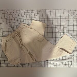 Oak & Fort Cream Coloured Cargo Pants